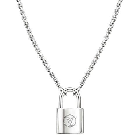 silver lock necklace louis vuitton